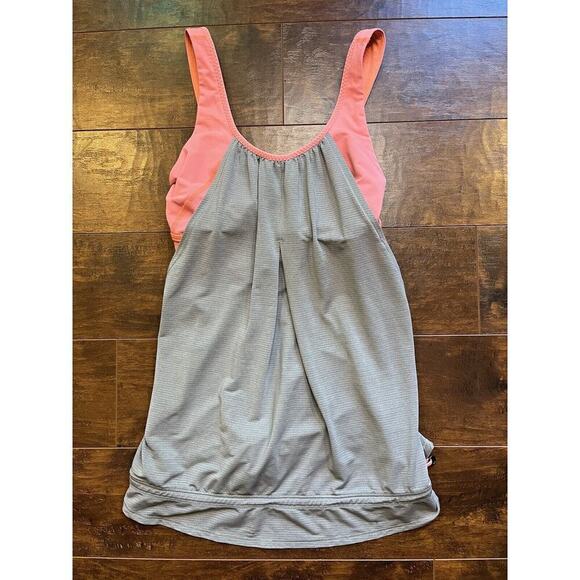 Lululemon Run Times Tank Pink And Grey Active Tank Size 4 - Picture 1 of 8